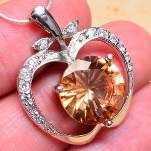 CITRINE QUARTZ ABD CZ NECKLACE